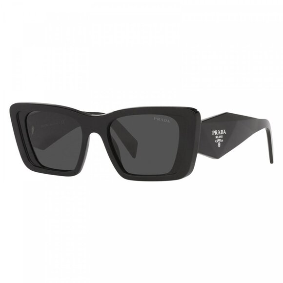NWT PRADA SUNGLASSES WOMEN BLACK CAT EYE EYEWEAR PRADA NEW - Picture 1 of 3